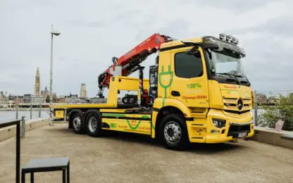’s Werelds eerste elektrische takelwagen rijdt in Antwerpen