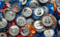 Recycle,Aluminum,Metal,Crushed,Can,Waste,Background
