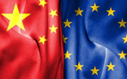 Chinese_Europese_vlaggen